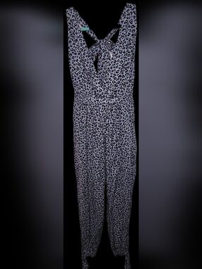 Lulus Halter Backless Romper Animal Print Sz M